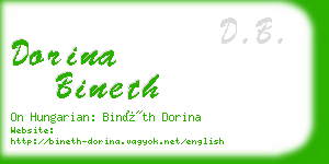 dorina bineth business card